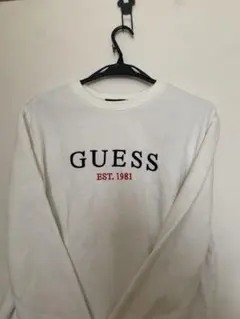 GUESS ロゴ入り トレーナー M アイボリーのサムネイル