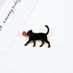 大人気！　ブローチ　猫　黒猫　cat 26-5