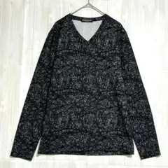 ハイダウェイニコル　Vネック長袖カットソー　黒　46 / M