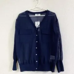 新品未使用 オペーククリップ シアーカーディガン ネイビー M 2025購入