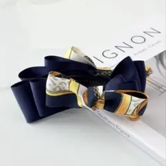 【オーダーメイド品】選べるスカーフリボンアシンメトリーバナナクリップ