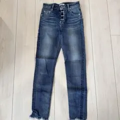 EVRIS ハイウエスト ダークブルーデニム XS