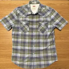 リーバイス M ウエスタンシャツ 半袖 チェック柄 グリーン 緑 Levi'sのサムネイル