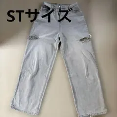 Re:EDIT ダメージ加工 グレーデニムパンツ　リエデイ　サイドスリットのサムネイル