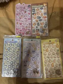 正規品　5枚セット　ちいかわ3種　オリジナル　ボンボンドロップシール