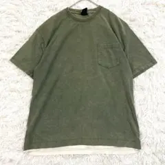 ZARA ザラ Tシャツ M ポケット付き カーキ カジュアル メンズ