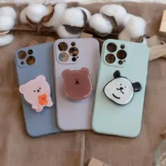 ポップソケット付きiPhoneケース　iPhone11ケース　スマホグリップ