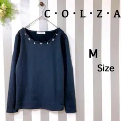 『コルザ』（M）＊長袖トップス＊綺麗め＊オシャレ＊ネイビー