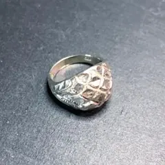 Vintage Silver Cutting Signet Ring 925