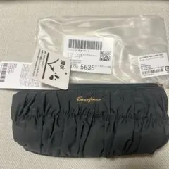 Francfranc ギャザー　ペンケース グレー　ポーチ　アイグラスケース