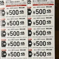くら寿司 株主優待券 5000円分　株主優待お食事券のサムネイル