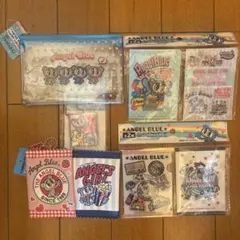 新品未使用　エンジェルブルー　セリア　6点セット　ミニファイル　ポーチ