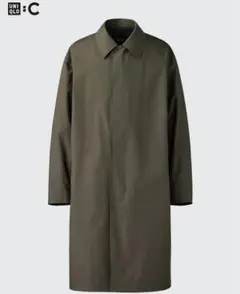 UNIQLO ユニクロ ブロックテックステンカラーコート OLIVE