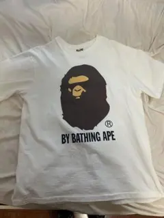 A BATHING APE ロゴプリント 長袖カットソー ホワイト M - メルカリ