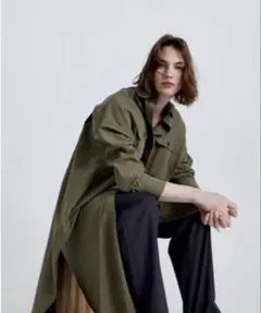 ZARA オーバーサイズシャツジャケット コートワンピース