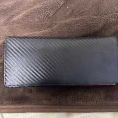 レザー 長財布 黒 赤 カードポケット多数
