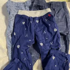 キッズ パンツ 3点セット 恐竜柄 ネイビー