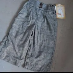 裏起毛　チェック柄　グレー　長ズボン 100cm　新品未使用