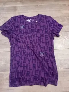 Hurley 総柄ロゴ Tシャツ パープル Mのサムネイル