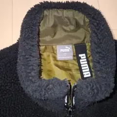 PUMAポリエステルボアフリースジャケットASIA サイズXL オリーブグリーン