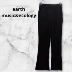 earth music&ecology フレアパンツ ブラックMサイズ