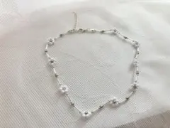 ハンドメイド　フラワー　ネックレス