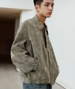 【新品・未使用】 FAUX SUEDE ZIP BLOUSON サイズM グレー 新品・未使用】 FAUX SUEDE ZIP BLOUSON サイズM グレー ZARA