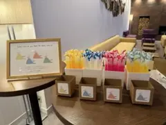 結婚式　受付前　ウェルカムスペース　ドレス色当て　箱　写真立て　まとめ売り