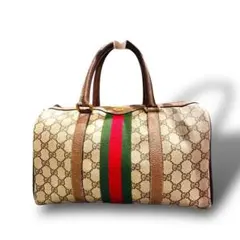 美品 GUCCI オールドグッチ ハンドバッグ ミニボストン シェリーライン