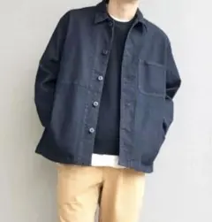 UNIQLO デニムワークジャケット S ブルー