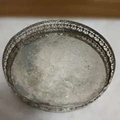 ヴィンテージ SILVER PLATED　ギャラリートレイ