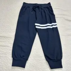 新品　ライン入りスウェットパンツ　七分丈　トレーナー　Ｍ　ルームウェアa2281