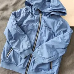 BeBeウインドブレーカーフード有140ジャケット 1パーカーブルーベベ