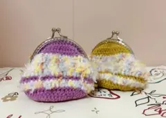 ハンドメイド 手編み がま口 5点セット - メルカリ