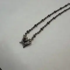 SALE希少アルページュハート型ペンダント シルバー調ネックレス