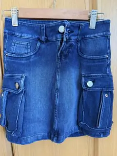 デニムカーゴスカート ショートパンツ付き