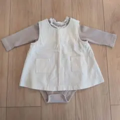 【美品】プティマイン ロンパース ワンピース 70cm