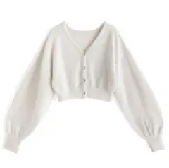 ラメフェザーニットハートボタンカーディガン[kz458]