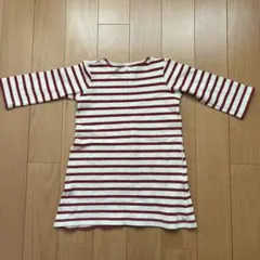 無印良品　良品計画　ボーダー　トレーナー ワンピ