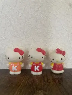 ハローキティ Kデザイン フィギュア 3体セット　ソフビ