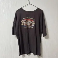 オーバーサイズTシャツ ダークグレー プリント入り