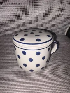 茶こし・フタ付き ハイゼ陶器 ブンツフラワー ドイツ製 マグカップ