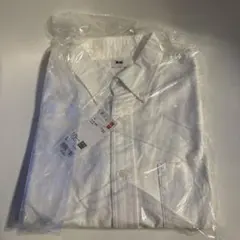 【新品未使用】ユニクロ オックスフォードシャツ L ホワイト 長袖 タグ付