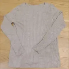 ORIHICA　べージュ 長袖ニット Lサイズ