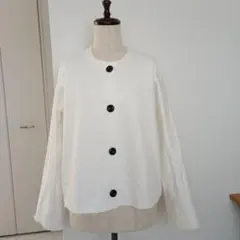 ［お好みに育てるシリーズ］ウォッシュ　デニムジャケット　白　裏地付き　袖ロング