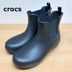 美品 crocs フリーセイル チェルシーブーツ サイドゴアレインブーツ W8