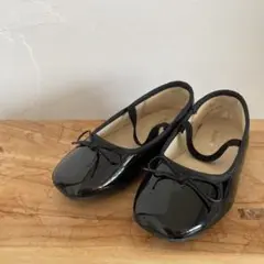 エナメル バレエシューズ リボン付き