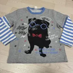 パグ プリント 長袖カットソー