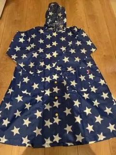【Kids Foret】 キッズフォーレ レインコート カッパ L 星 ネイビーのサムネイル