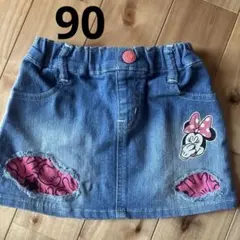 ベビードール ミニーマウス デニムスカート 90cm